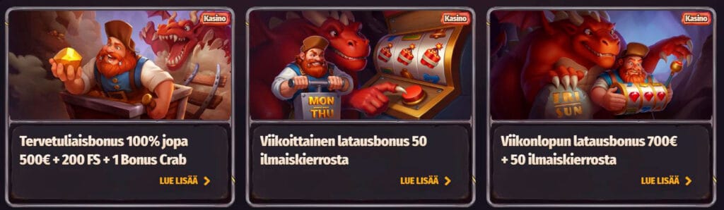Dragonia kasinon kasinobonukset