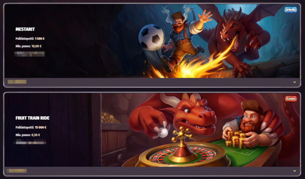 Dragonia Casinon turnaukset