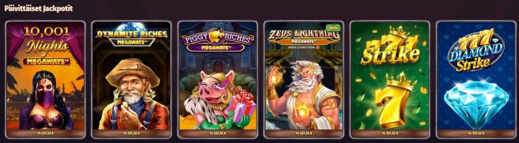 jättipotit dragonia kasino